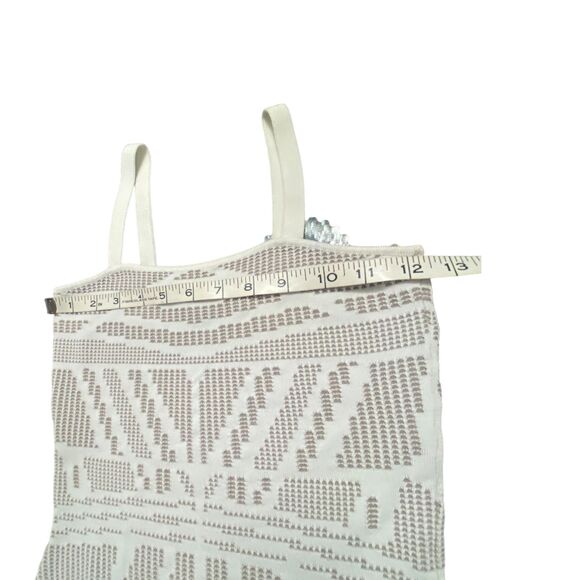 Ronny Kobo White and Nude Tribal Design Bandage Midi Dress Size Bodycon Small - Picture 13 of 13